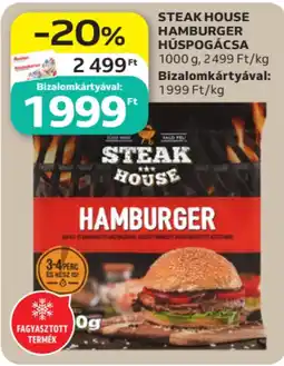Auchan Steak house hamburger húspogácsa ajánlat