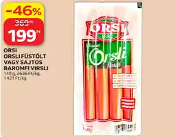 Auchan Orsi orsli füstölt vagy sajtos baromfi virsli ajánlat
