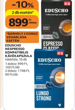 Auchan Eduscho nespresso kompatibilis kávékapszula ajánlat