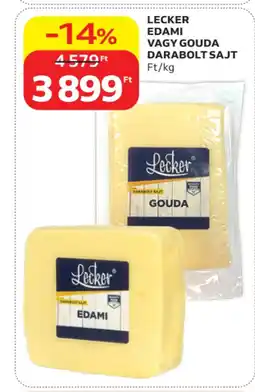 Auchan Lecker edami vagy gouda darabolt sajt ajánlat
