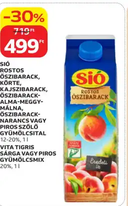 Auchan Sió rostos gyümölcsital vagy vita tigris gyümölcsmix ajánlat