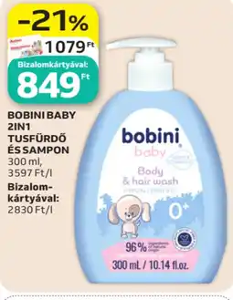 Auchan Bobini baby 2IN1 tusfürdő és sampon ajánlat