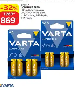 Auchan Varta longlife elem ajánlat