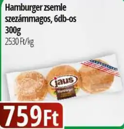 Real Hamburger zsemle szezámmagos ajánlat