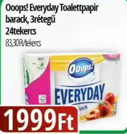 Real Ooops! Everyday Toalettpapir barack, 3rétegű ajánlat