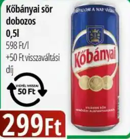 Real Kőbányai sör dobozos ajánlat