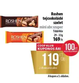 Coop Roshen tejcsokoládé szelet ajánlat