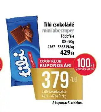 Tibi csokoládé mini abc szuper