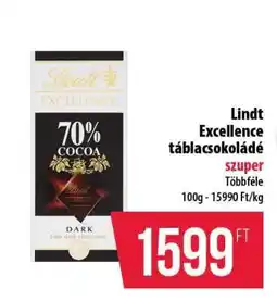 Coop Lindt Excellence táblacsokoládé ajánlat