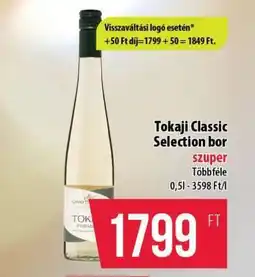 Coop Tokaji Classic Selection bor ajánlat