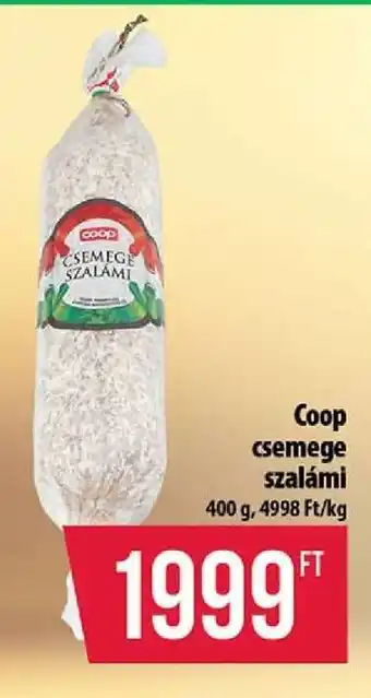 Coop csemege szalámi
