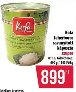 Coop Kofa fehérboros savanyított káposzta ajánlat