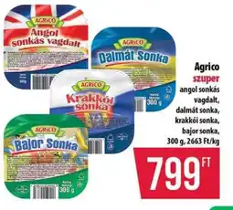 Coop Agrico szuper angol sonkás vagdalt, dalmát sonka, krakkói sonka, bajor sonka ajánlat