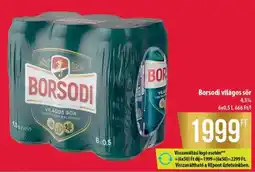 Coop BORSODI Világos sör ajánlat