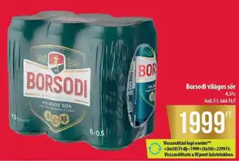 BORSODI Világos sör