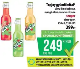 Coop Topjoy gyümölcsital ajánlat