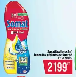 Coop Somat Excellence 5in1 Lemon Duo gépi mosogatószer gél ajánlat