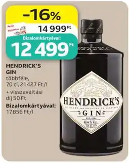 Auchan Hendrick's Gin ajánlat