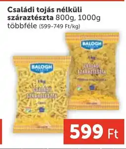 PRIVÁT Balogh Családi tojás nélküli száraztészta ajánlat