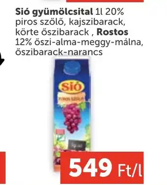 PRIVÁT Sió gyümölcsital ajánlat