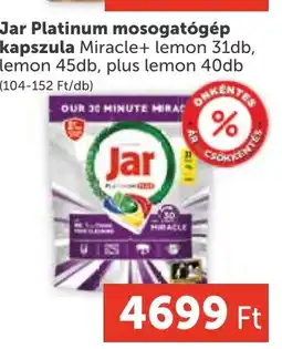 PRIVÁT Jar Platinum mosogatógép kapszula ajánlat