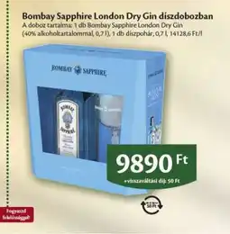 EcoFamily Bombay Sapphire London Dry Gin díszdobozban ajánlat