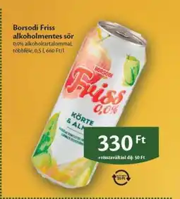 EcoFamily Borsodi Friss alkoholmentes sör ajánlat