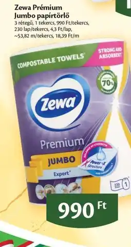EcoFamily Zewa Prémium Jumbo papírtörlő ajánlat