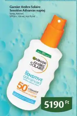 EcoFamily Garnier Ambre Solaire Sensitive Advances naptej ajánlat