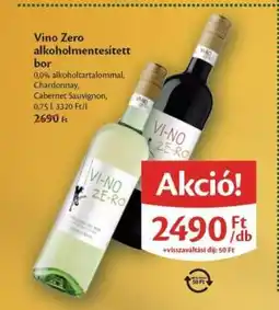 EcoFamily Vino Zero alkoholmentesített bor ajánlat