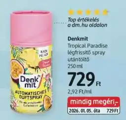 DM Denkmit Tropical Paradise légfrissítő spray utántöltő ajánlat