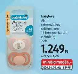 DM Babylove Air szimmetrikus, szilikon cumi ajánlat