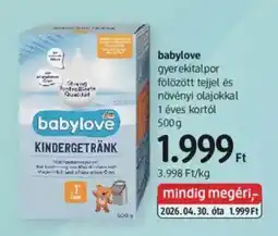 DM Babylove gyerekitalpor fölözött tejjel és növényi olajokkal ajánlat