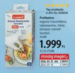DM Profissimo egyszer használatos kesztyű ajánlat