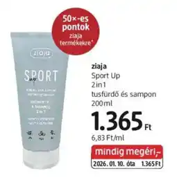 DM Ziaja Sport Up tusfürdő és sampon ajánlat