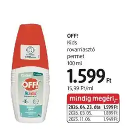DM Off! Kids rovarriasztó permet ajánlat