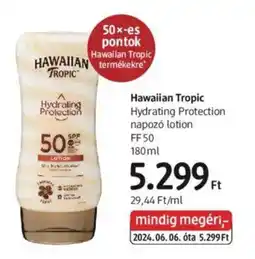 DM Hawaiian Tropic Hydrating Protection napozó lotion ajánlat