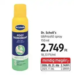 DM Dr. Scholls lábfrissítő spray ajánlat
