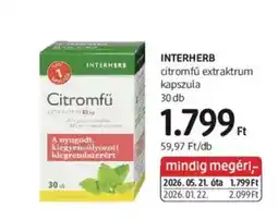 DM Interherb citromfű extraktrum kapszula ajánlat