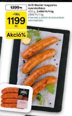 Tesco Grill Master magyaros nyerskolbász ajánlat