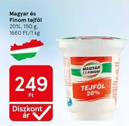 Tesco Magyar és Finom tejföl ajánlat