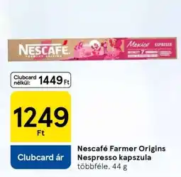 Tesco Nescafé Farmer Origins Nespresso kapszula ajánlat