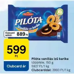 Tesco Pilóta vaníliás ízű karika ajánlat