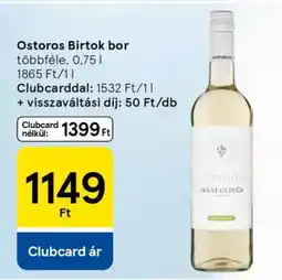 Tesco Ostoros Birtok bor ajánlat