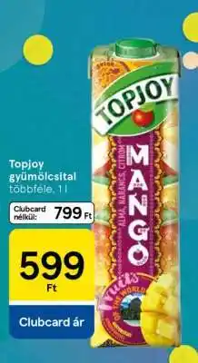 Tesco Topjoy gyümölcsital ajánlat