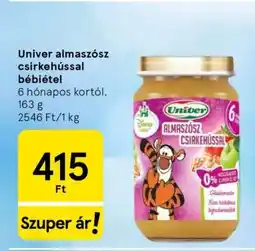 Tesco Univer almaszósz csirkehússal bébiétel ajánlat
