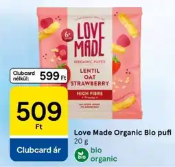 Tesco Love Made Organic Bio pufi ajánlat