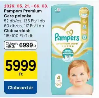 Tesco Pampers Premium Care pelenka ajánlat