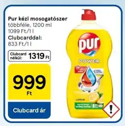 Tesco Pur kézi mosogatószer ajánlat