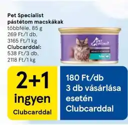 Tesco Pet Specialist pástétom macskáknak ajánlat